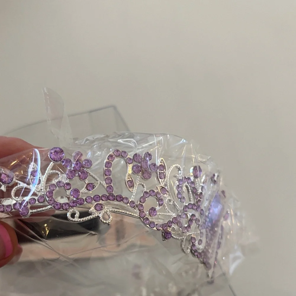 Elegant Purple Tiara Hair Accessory - Picture 2 of 9